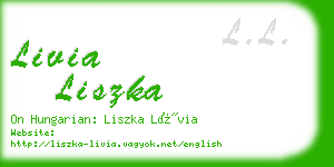 livia liszka business card